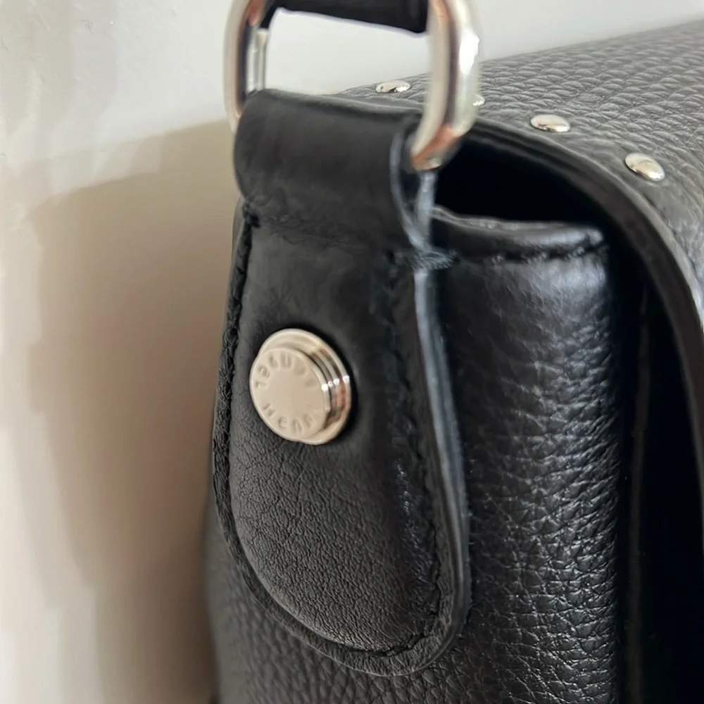 Henri Bendel Dakota studded flap Crossbody Black - Picture 6 of 16